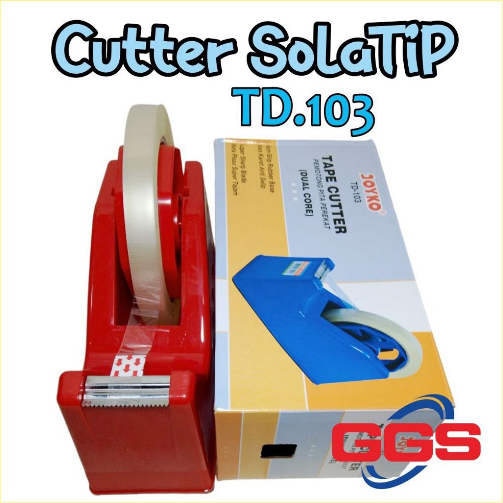 

Tape CUTTER SOLATIP Dispenser SOLATIP Joyko TD 103 Tape Cutter Tempat Pemotong Lakban Isolasi
