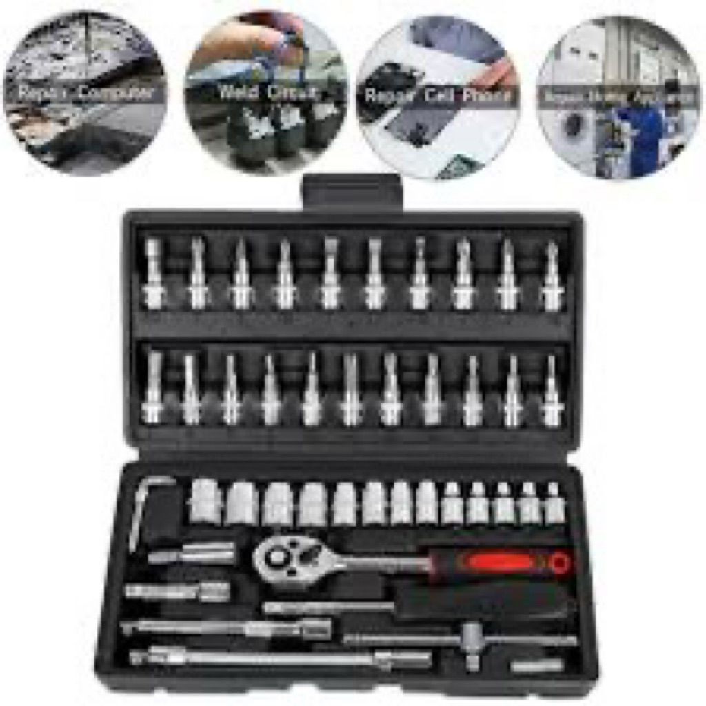 box lengkap set kunci socket
