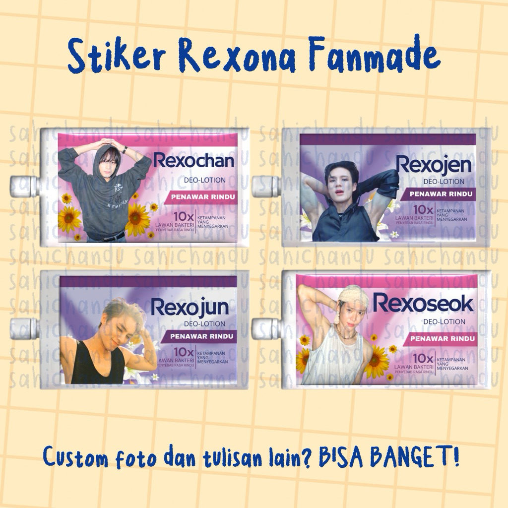 

[Pre-Order] Stiker rexona untuk kado/freebies konser Kpop NCT/WayV/Treasure/BTS/EXO dll
