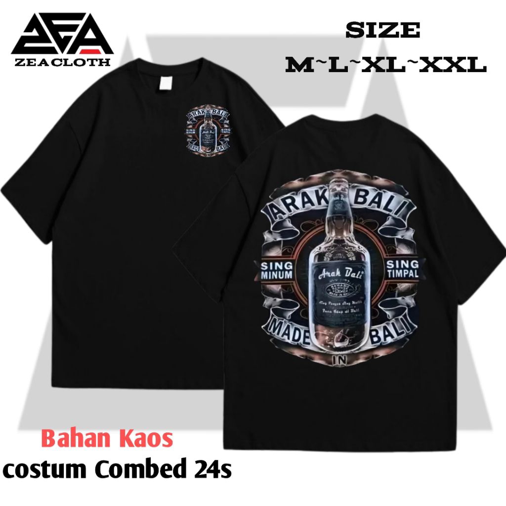 KAOS BajuARAK BALI/Made In Bali/Baju T-shirt Distro Viral Pria Wanita Combed 24s Premium