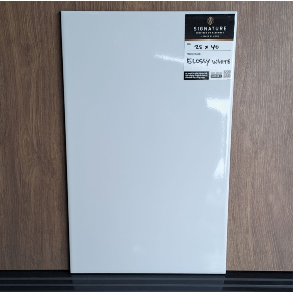 Keramik Dinding Putih Polos Mulia 25x40 GLOSSY WHITE