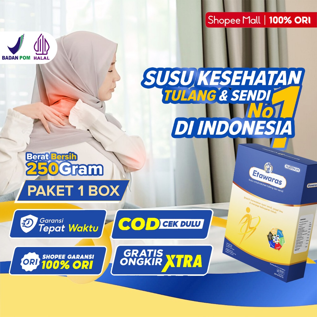 

ETAWARAS Susu Kambing Etawa Rasa Jahe Tinggi Kalsium Etawaras Platinum Atasi Rematik Pegal Linu Asam Urat