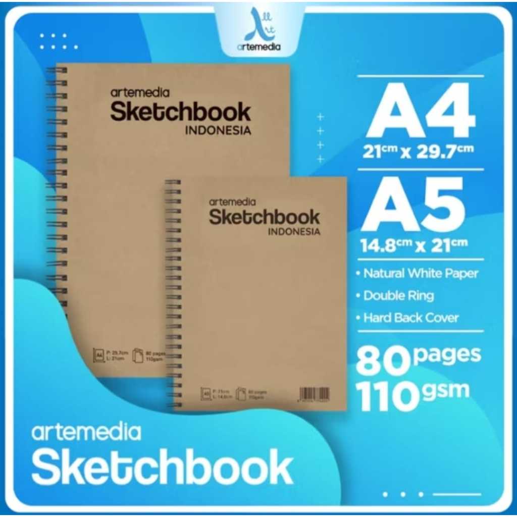 

Buku Sketsa Artemedia Sketchbook Wired A5 Craft Cover Jilid Spiral