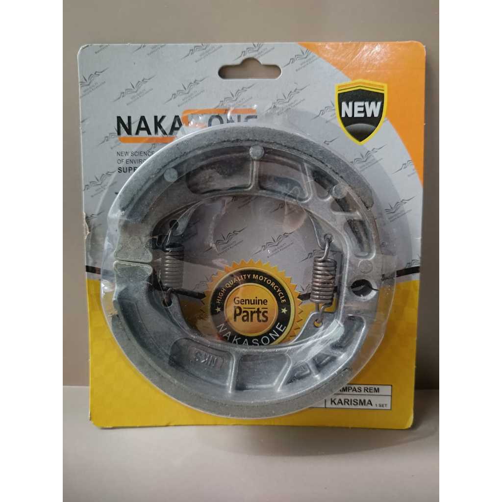 Nakasone Kampas Rem Belakang+Per Tromol honda Karisma / Supra X 125