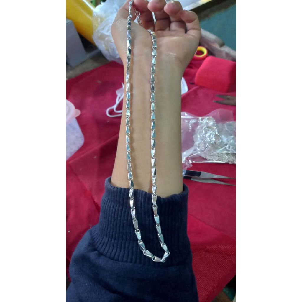 Kalung padi 20gram perak murni asli silver asli