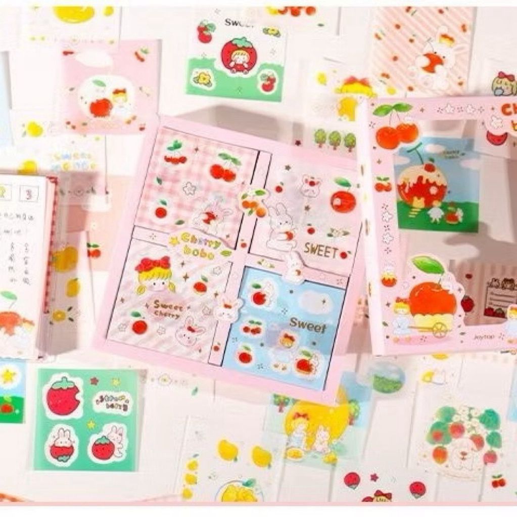 

JoyTop Decorative Stickers Cherry And Strawberry in Gift Box / Dekorasi Sticker