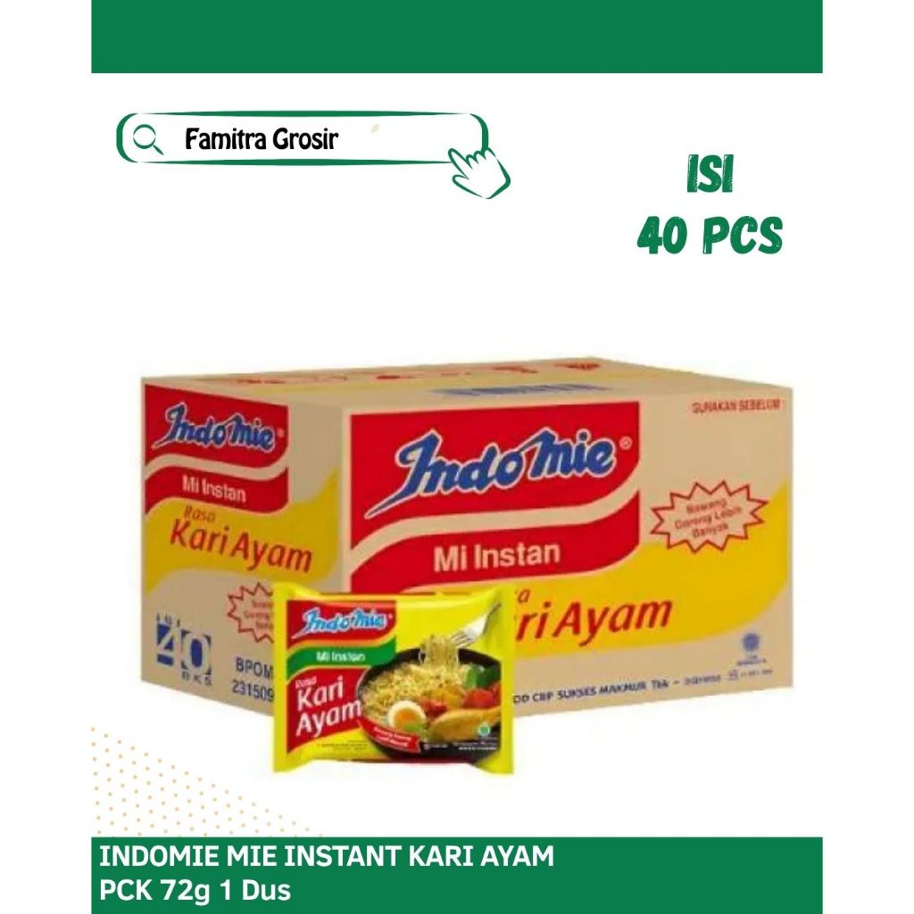 

INDOMIE MIE INSTANT KARI AYAM 72g 1 KARTON