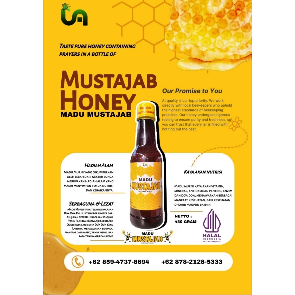 

Madu Mustajab 450gram Madu murni & Do'a Khusus