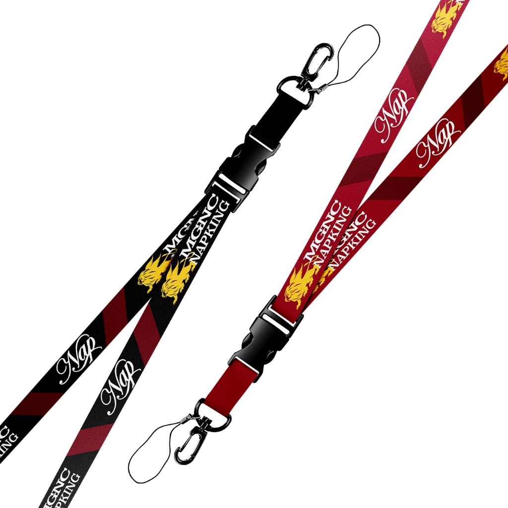 

Meganeco x Napwear Lanyard - Black/Red