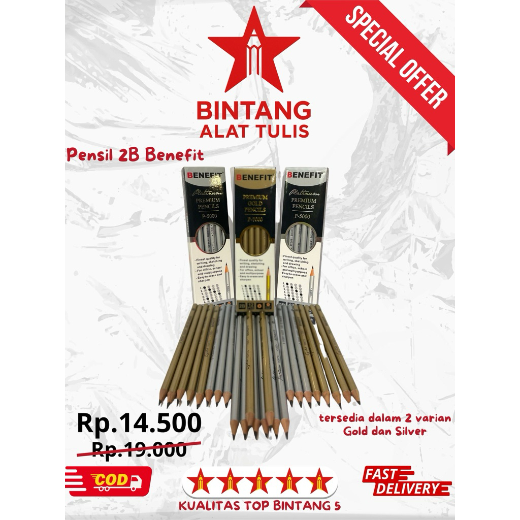

Pensil 2B Benefit bisa untuk Ujian & Sekolah | Pensil Ujian Nasional UN CBT UTBK | Tidak Mudah Patah