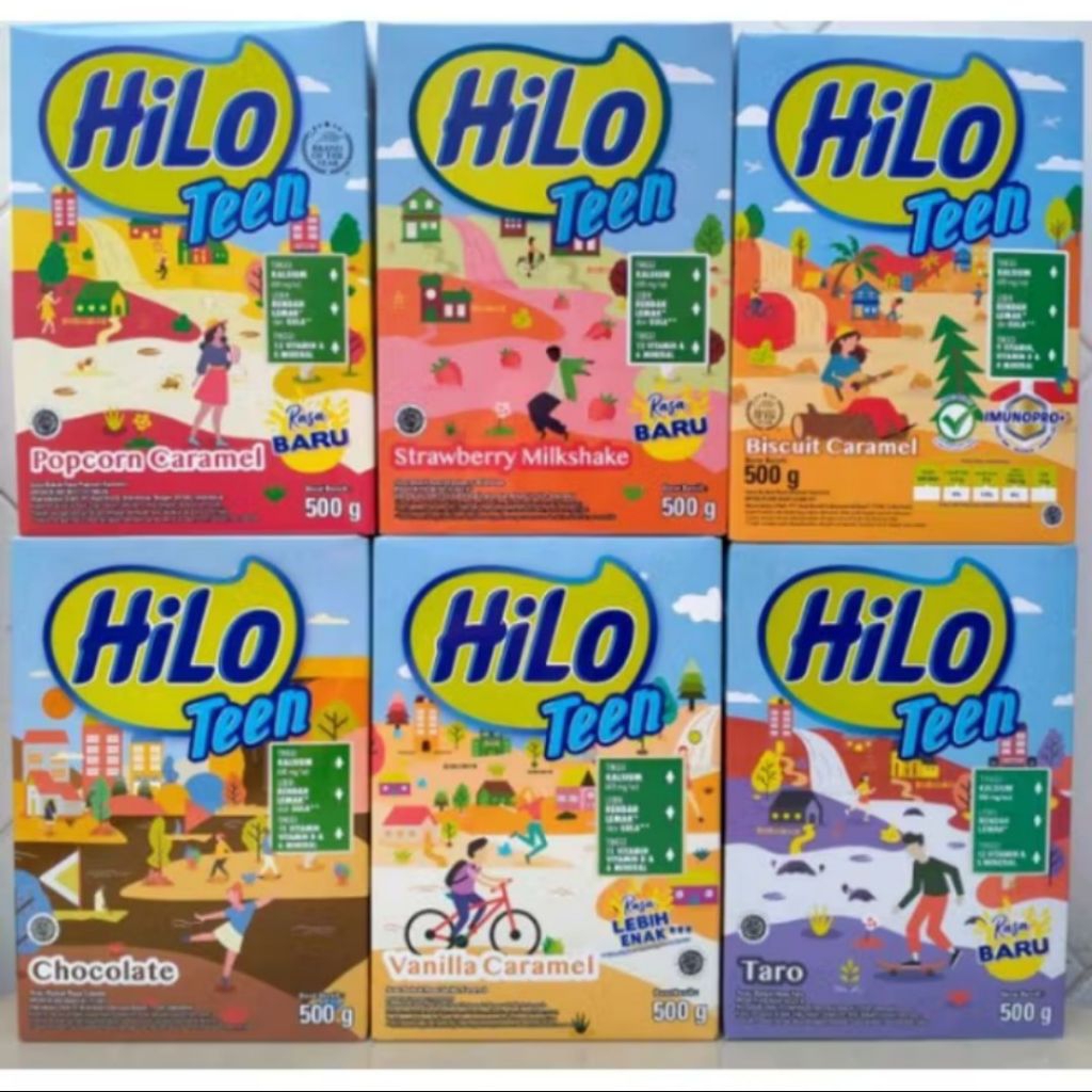 

Hilo Gold Active Teen School 500 gr Cokelat, Biscuit Caramel, Vanila, Strawberry Pop, Caramel Latte 500 gr