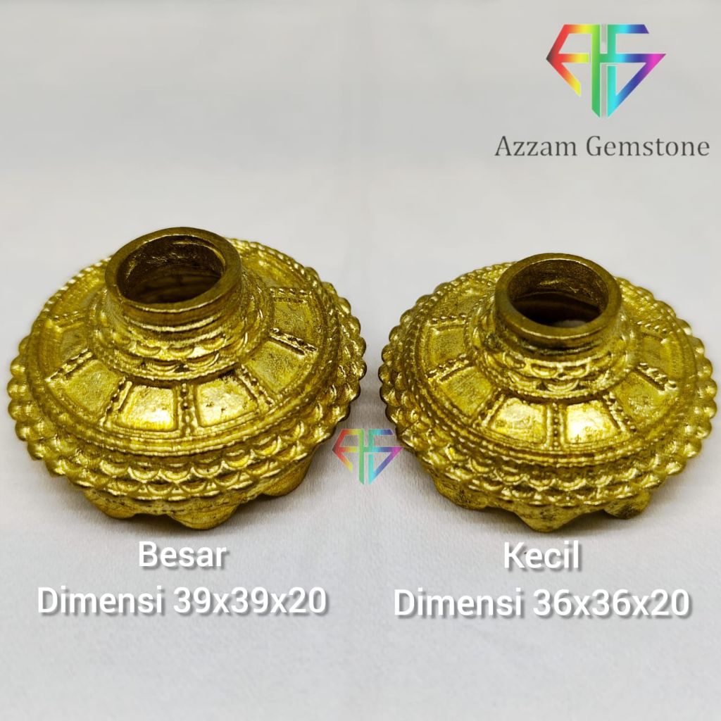 Mendak Mendok Keris Melayu Besar Tebal Logam Kuningan bkn Stailess Alpaka Monel Perak Emas