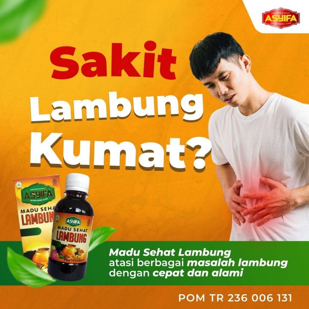 Madu Sehat Lambung Asyifa bantu redakan asam lambung maag tipes 280gram