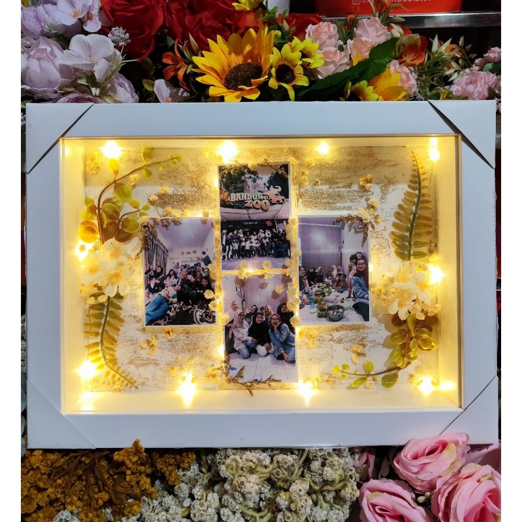 HC - Frame Foto 3D LED Scrap Foto Frame Pop Up 3D Lampu Menyala