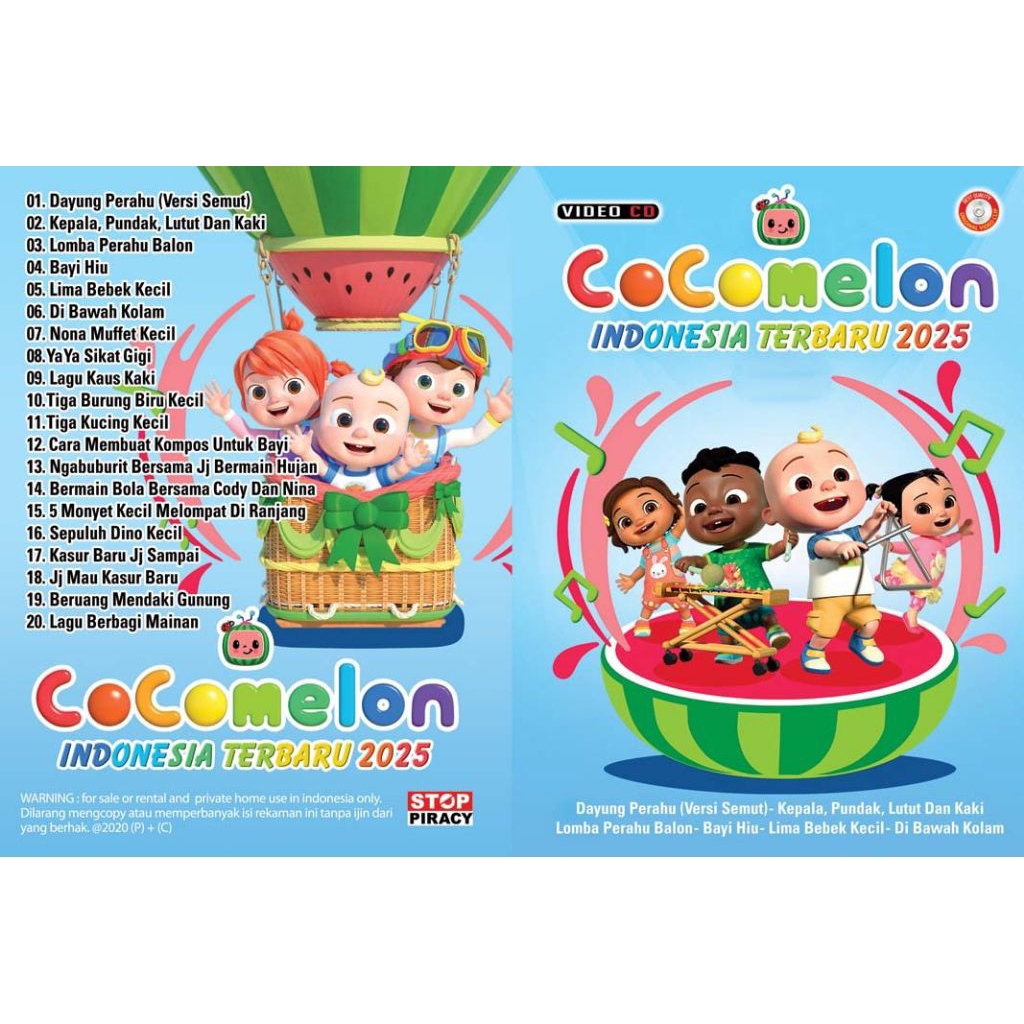 KASET VCD DVD LAGU ANAK ANAK COCOMELON/ DAFABISNIS