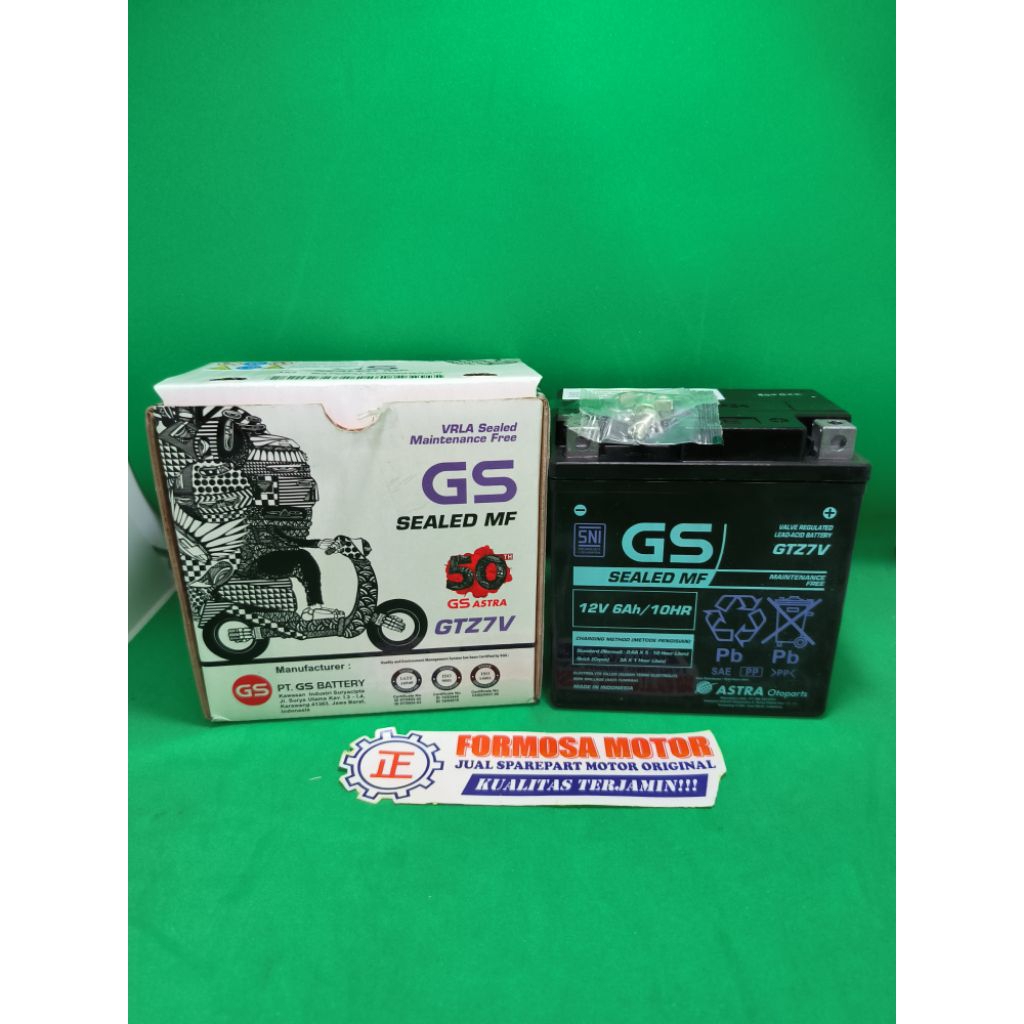 AKI GS ASTRA GTZ-7V GTZ7V Yamaha Nmax 155(2015-2019), Aerox 155 OLD ORIGINAL KELUARAN TERBARU 2025