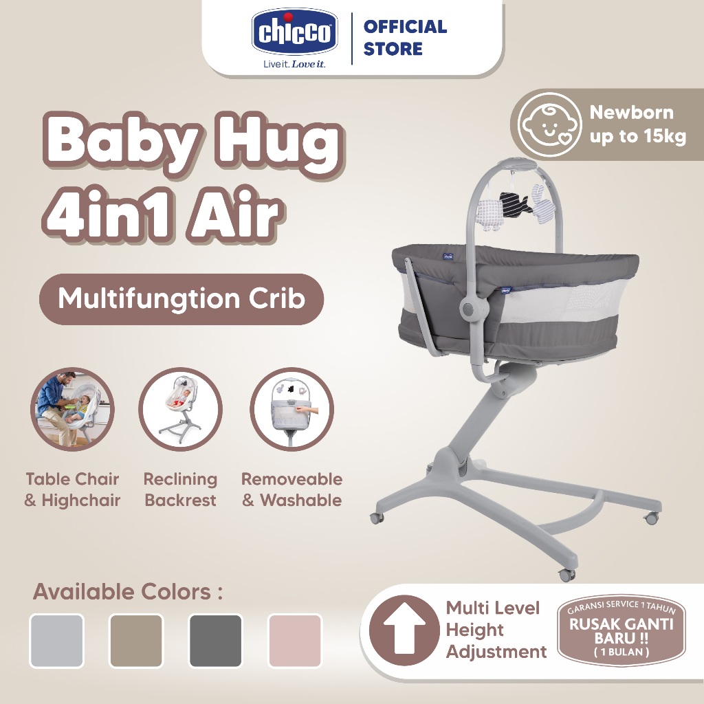 CHICCO Baby Hug 4 in 1 Air / Tempat Tidur Bayi Multifungsi / Kursi Anak / Kursi Bayi / Baby Crib