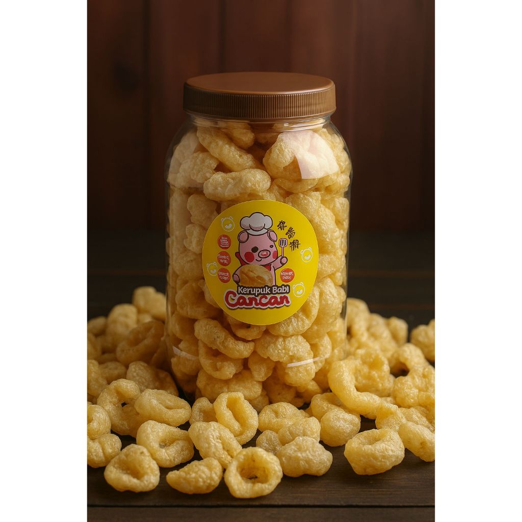 

Kerupuk Kulit Babi Cancan Toples Isi 2 Liter Renyah Gurih Bikin Nagih