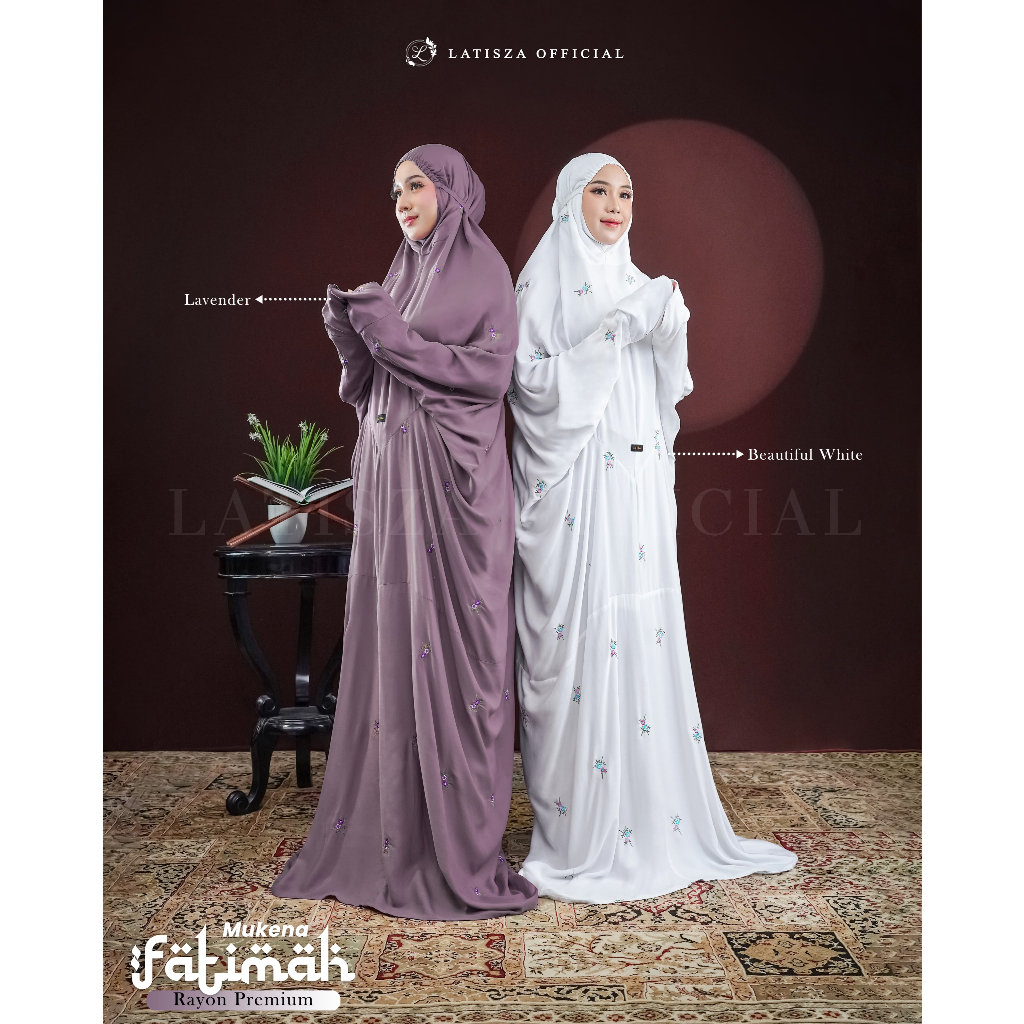 MUKENA FATIMAH - Mukena Terusan Dewasa Rayon Premium By Latisza