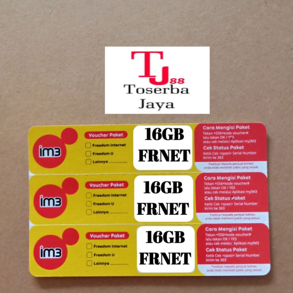 VOUCHER INDOSAT DATA FRENET 16GB