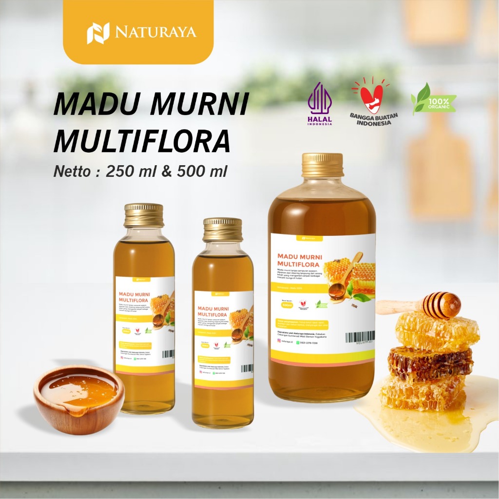 

Naturaya Madu Multiflora Murni 150ml - 100% Alami
