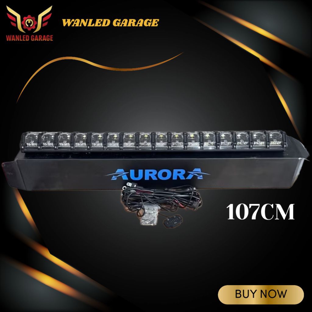 AURORA LED Evolve Light Panjang 107 cm Light Bar High Low Beam DRL 6 warna Lampu Tembak Sorot ...