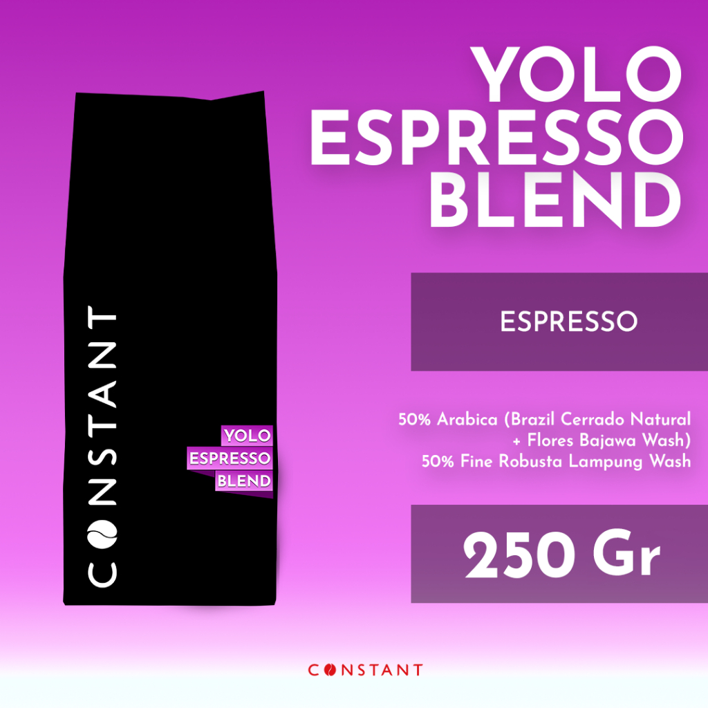 

Espresso 5050 Arabica Robusta Blend - YOLO Espresso Blend 250 gram