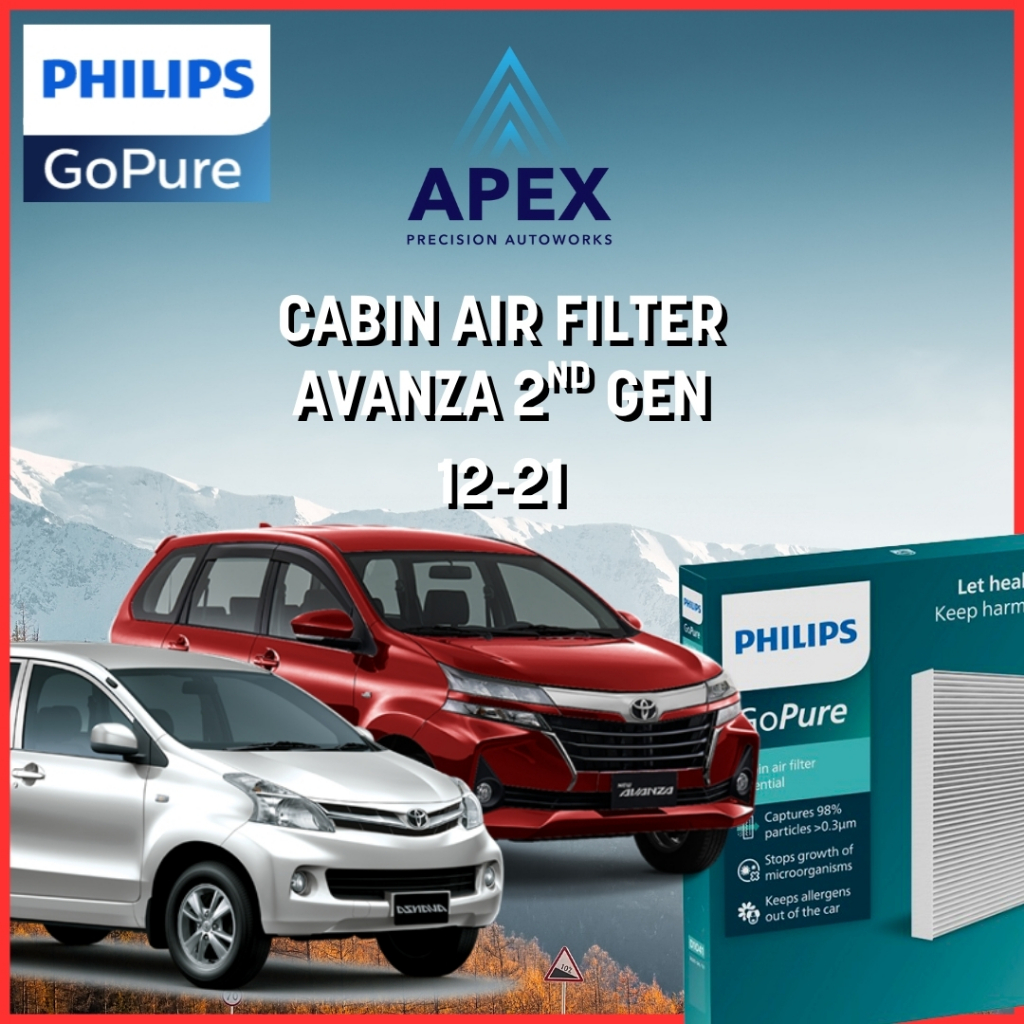 PHILIPS GOPURE CABIN AIR FILTER / FILTER AC AVANZA 2012 - 2021
