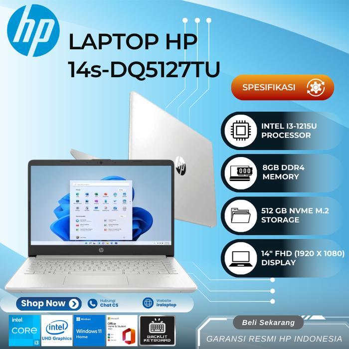 Laptop HP Core I3 Gen 12 - HP 14S-DQ5127TU [Core I3-1215U | RAM 8GB | 512GB | 14" | Intel HD Graphic