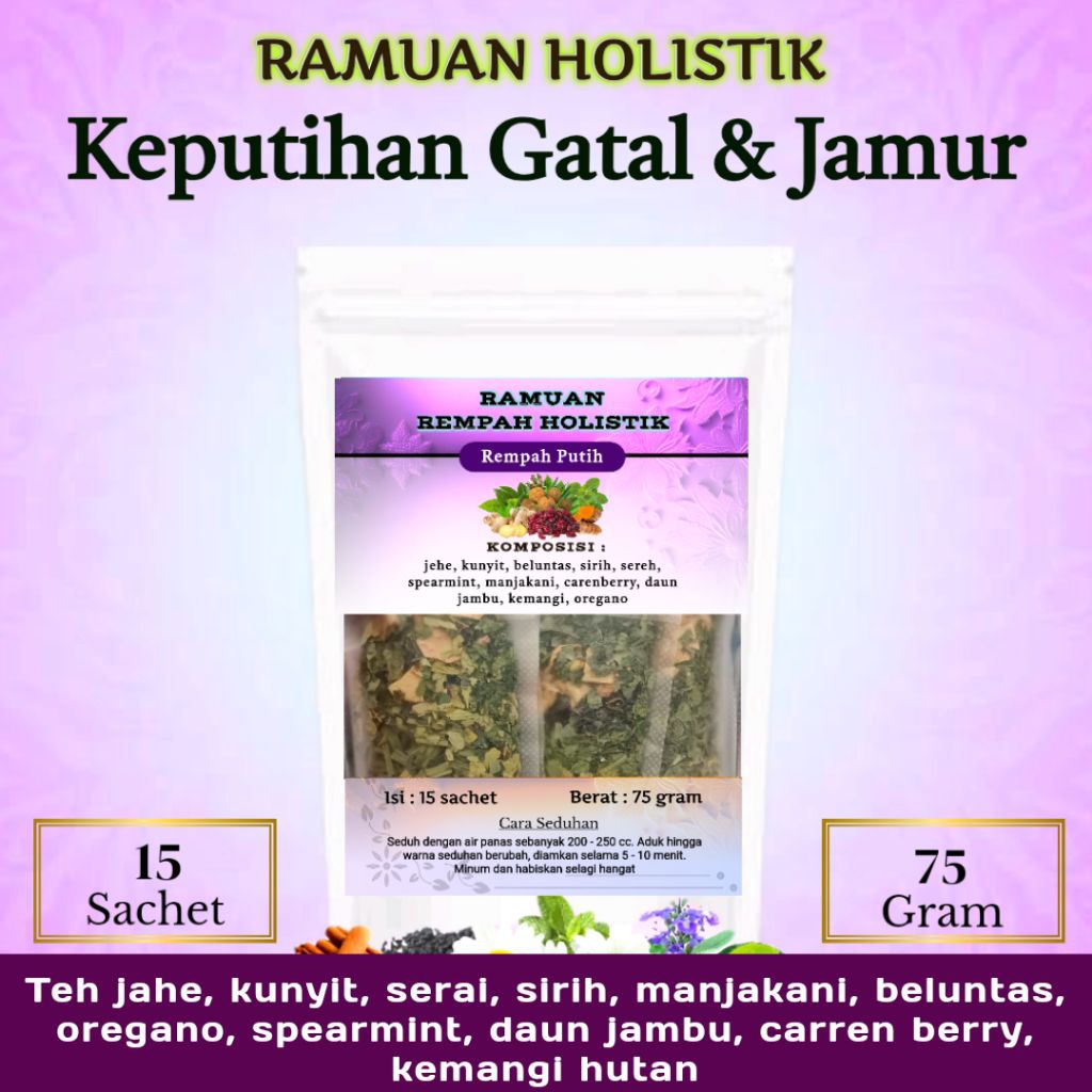 

Ramuan Holistik REMPAH PUTIH | Teh Keputihan | Jamu Keputihan | Herbal Keputihan | Teh Oregano Sirih