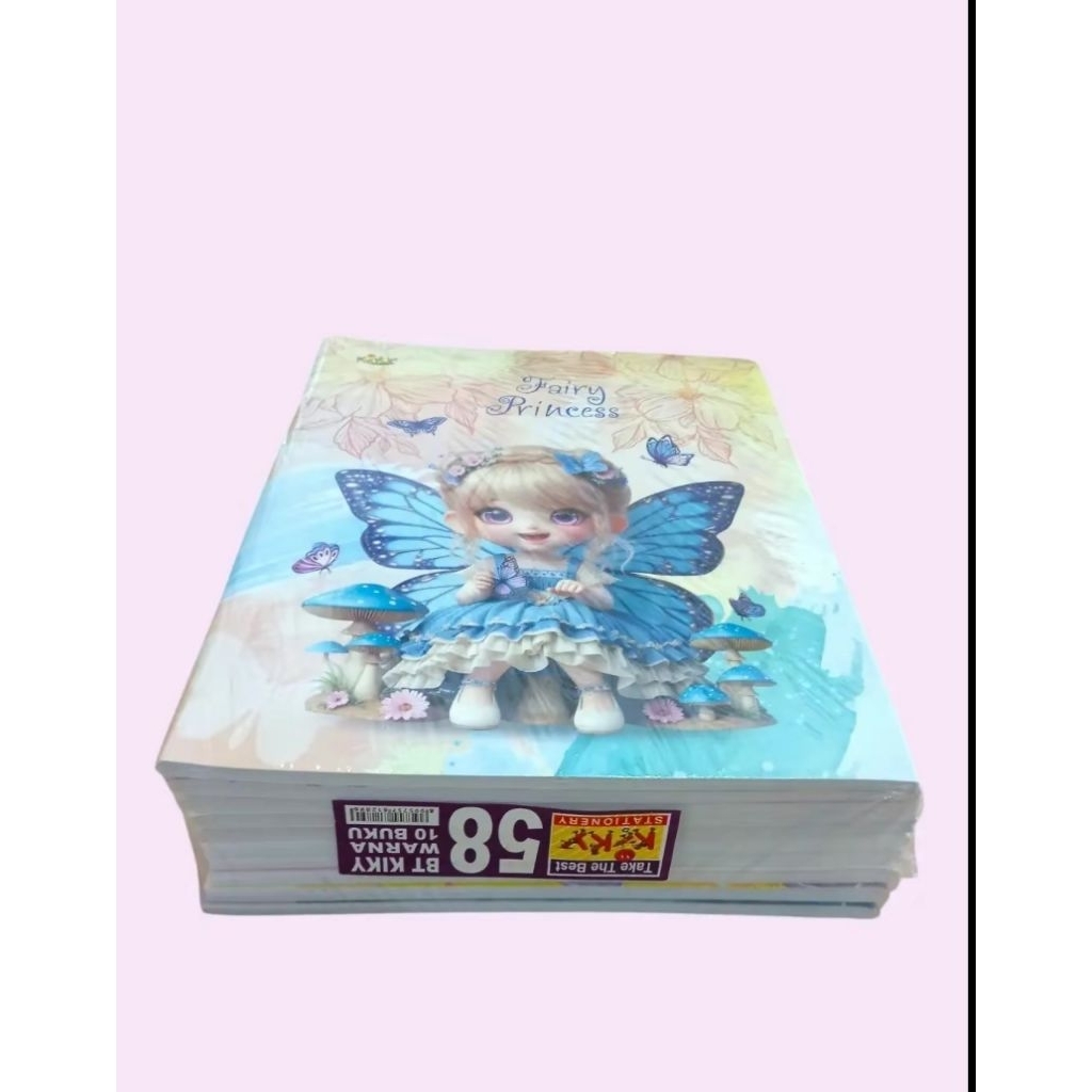 

Buku tulis KIKY 58 lembar 1pack isi 10 buku