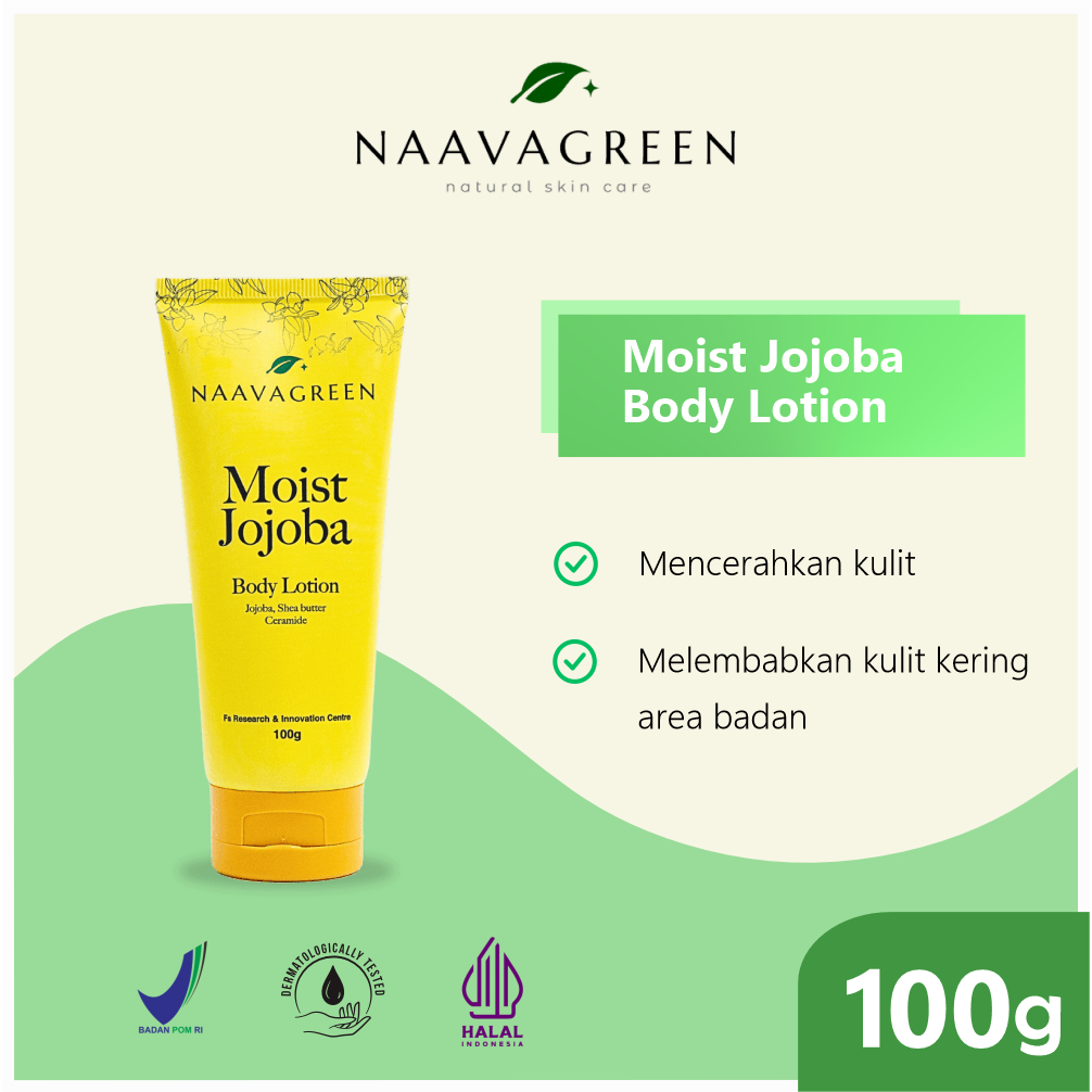 [NEW] NAAVAGREEN BODY LOTION MOIST JOJOBA • LOTION PAGI • HANDBODY PAGI • PELEMBAB BADAN - NAVAGREEN