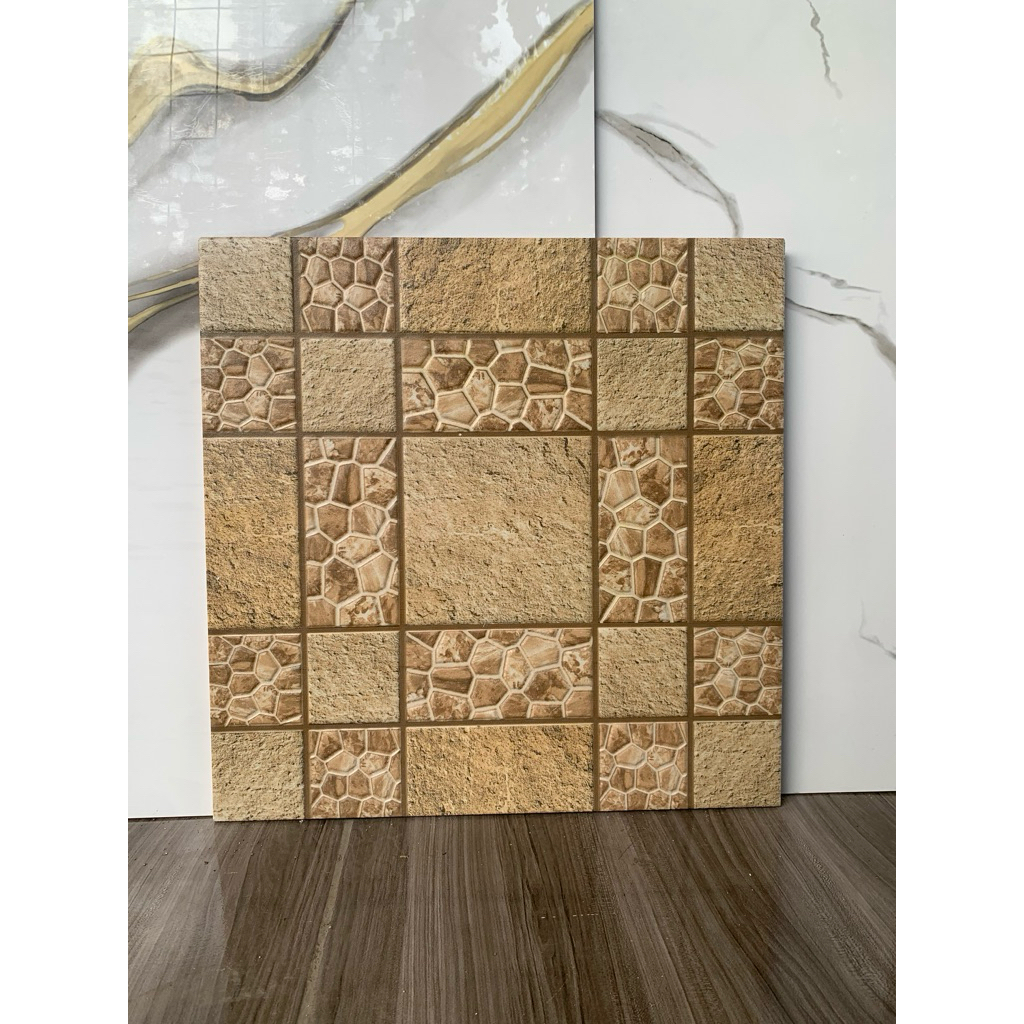 Keramik lantai Mulia Teras/Carport 40x40cm Lagos beige