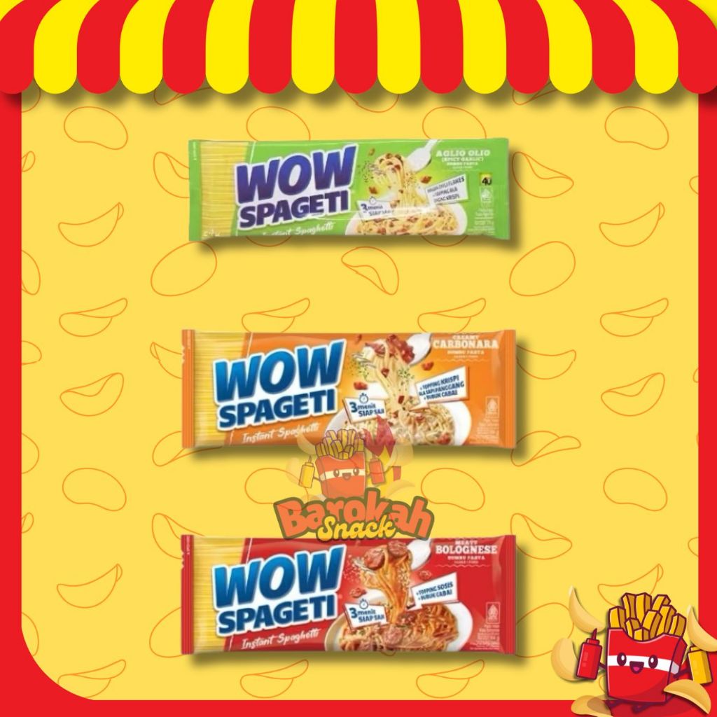 

MIE WOW SPAGETI / WOW / SPAGETI / SPAGETI PASTA / MIE INSTAN / SPAGETTI INSTAN / / JAJAN VIRAL / SNACK HARIAN / CHIKY / RENTENG / SNACK ANAK ANAK / COKLAT WARNA WARNI