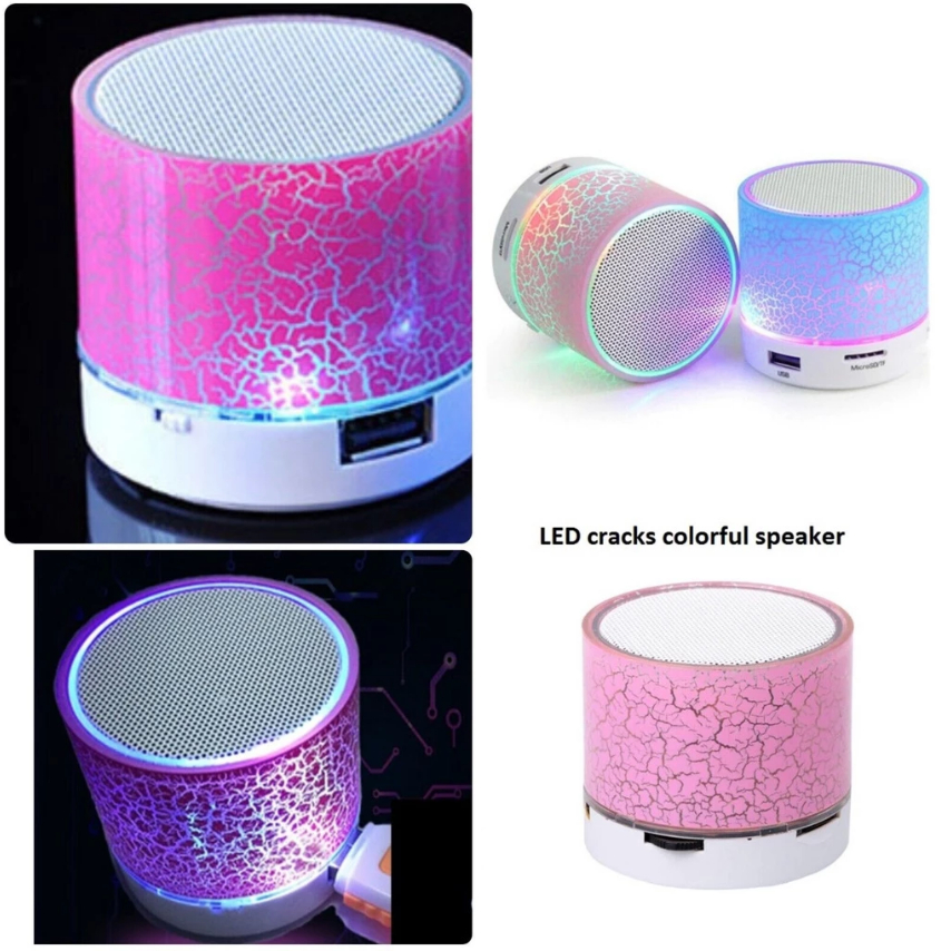 Speaker Bluetooth Portabel Speaker Mini Speaker Bass Cracker Lampu LED Lampu LED / Speaker Bluetooth