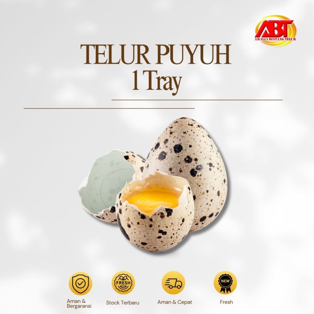 

ABT - Telur Puyuh Mentah 1 Tray isi 90 Butir Lezat dan Bergizi (FRESH-AMAN-BERGARANSI)