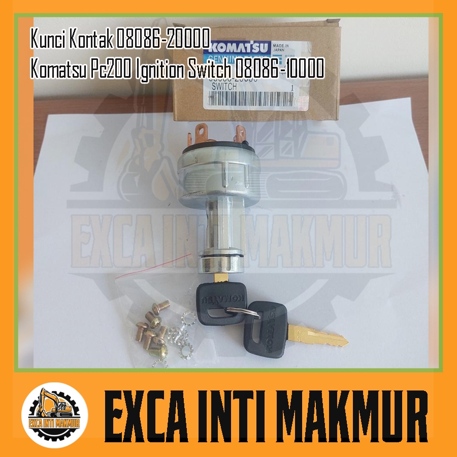 Kunci Kontak 08086-20000 Komatsu Pc200 Ignition Switch 08086-10000 Alat Berat Excavator