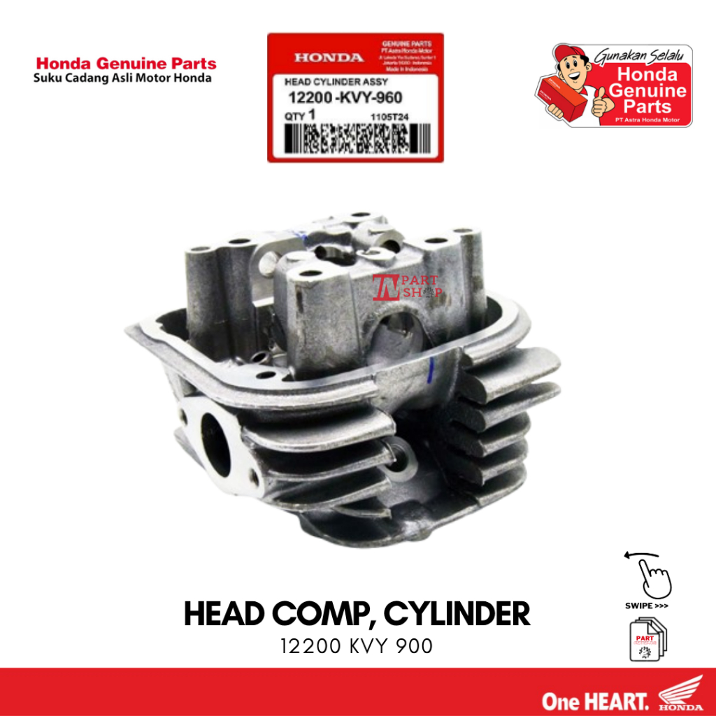 Kepala Silinder (Head Comp Cylinder) - BeAT, Scoopy & Spacy Karbu / 12200-KVY-900