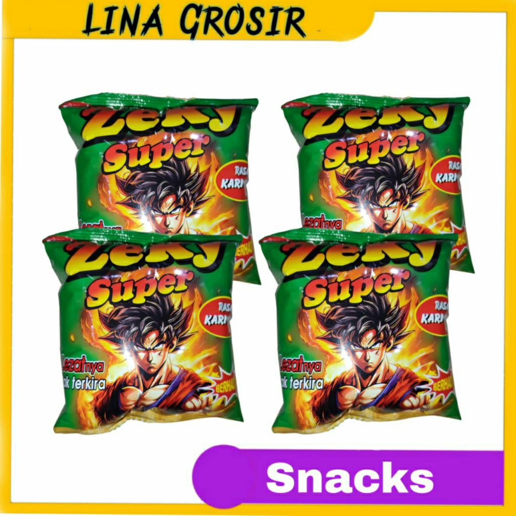 

Chiki Hadiah Zeky Super 18gr @ 1 pack isi 10 Pcs
