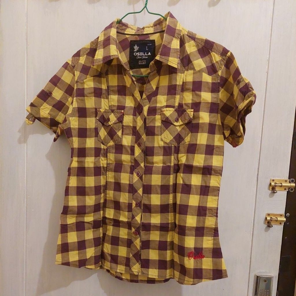 KEMEJA WANITA OSELLA / ATASAN CEWEK KATUN UKURAN L