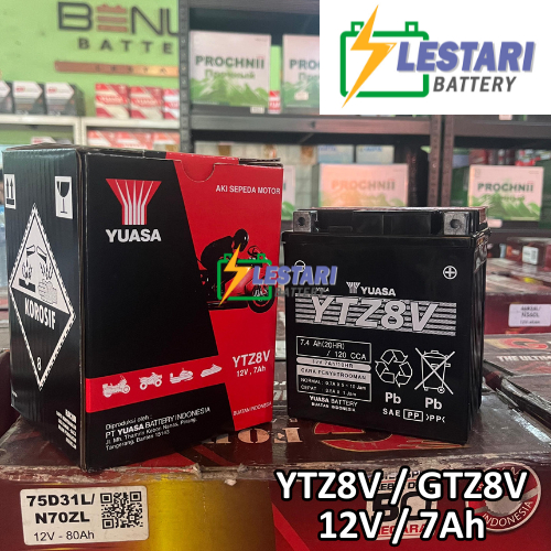Aki Motor Kering Yuasa YTZ8-V / YTZ8V / YTZ 8V / GTZ8V