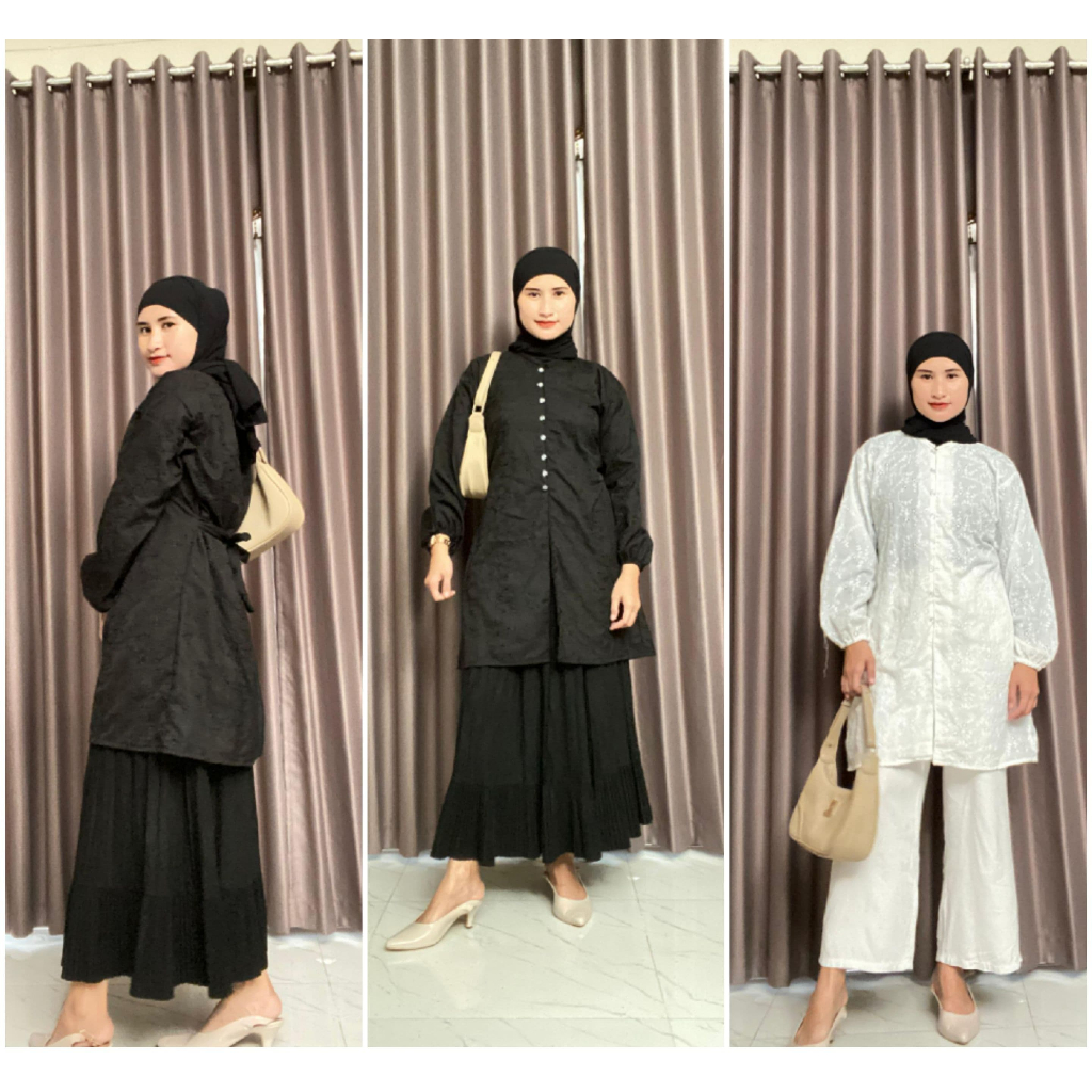 CHEA Tunik Katun Bordir ( KATBOL ) /Tunik Kondangan /ATASAN WANITA KATUN BOLONG