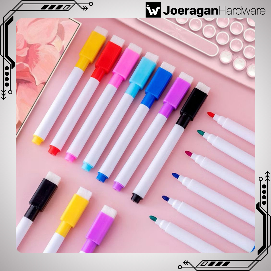 

Spidol Warna Beragam Wipe And Clean Kecil / Spidol Mini Magnet Papan Tulis Atau White Board Dilengkapi Penghapus