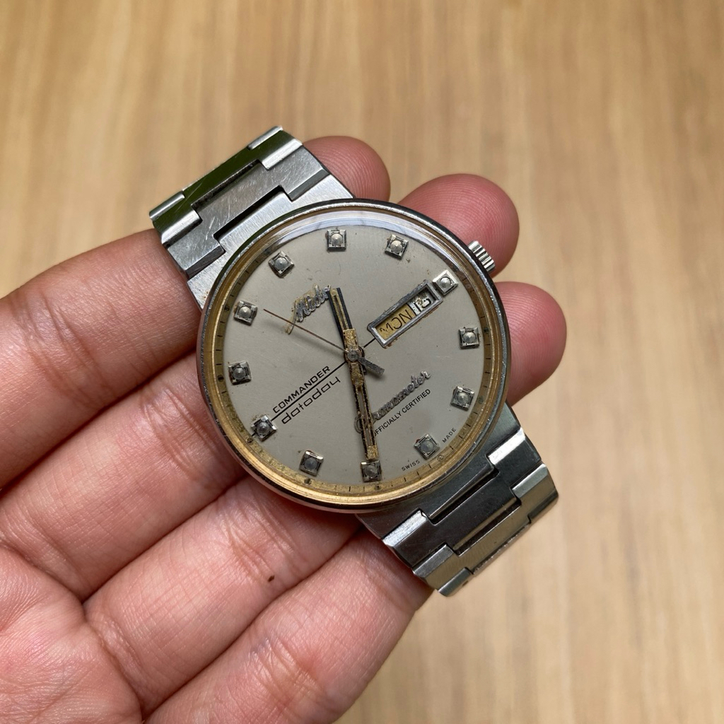 Jam Tangan Second - Mido Commander Chronometer Original