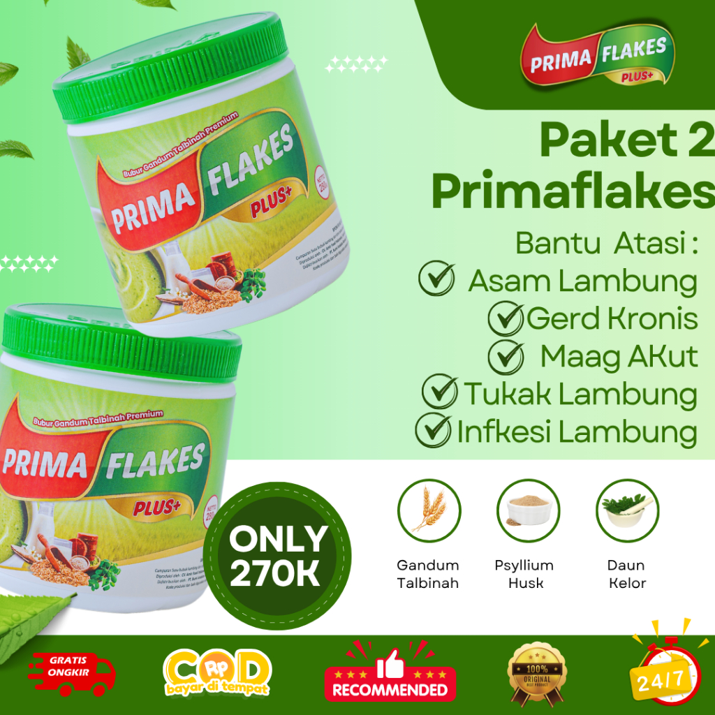 

PAKET HEMAT 3 PRIMAFLAKES UNTUK ATASI ASAM LAMBUNG, TUKAK LAMBUNG, MAAG KRONIS, NYERI DADA, SESAK NAFAS