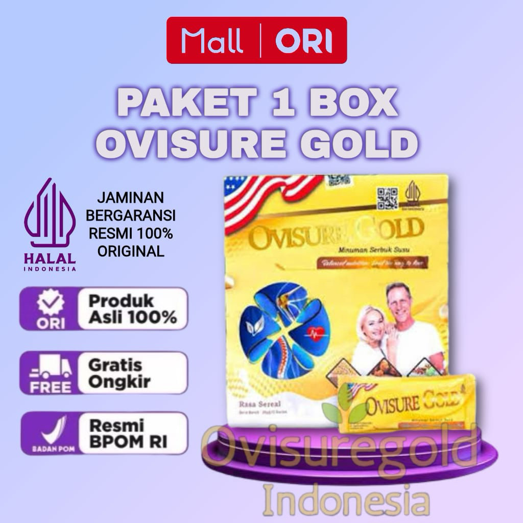 

1 BOX OVISURE) KEMASAN TERBARU TH 2025 - OVISURE GOLD USA SUSU UNTUK TULANG DAN SENDI