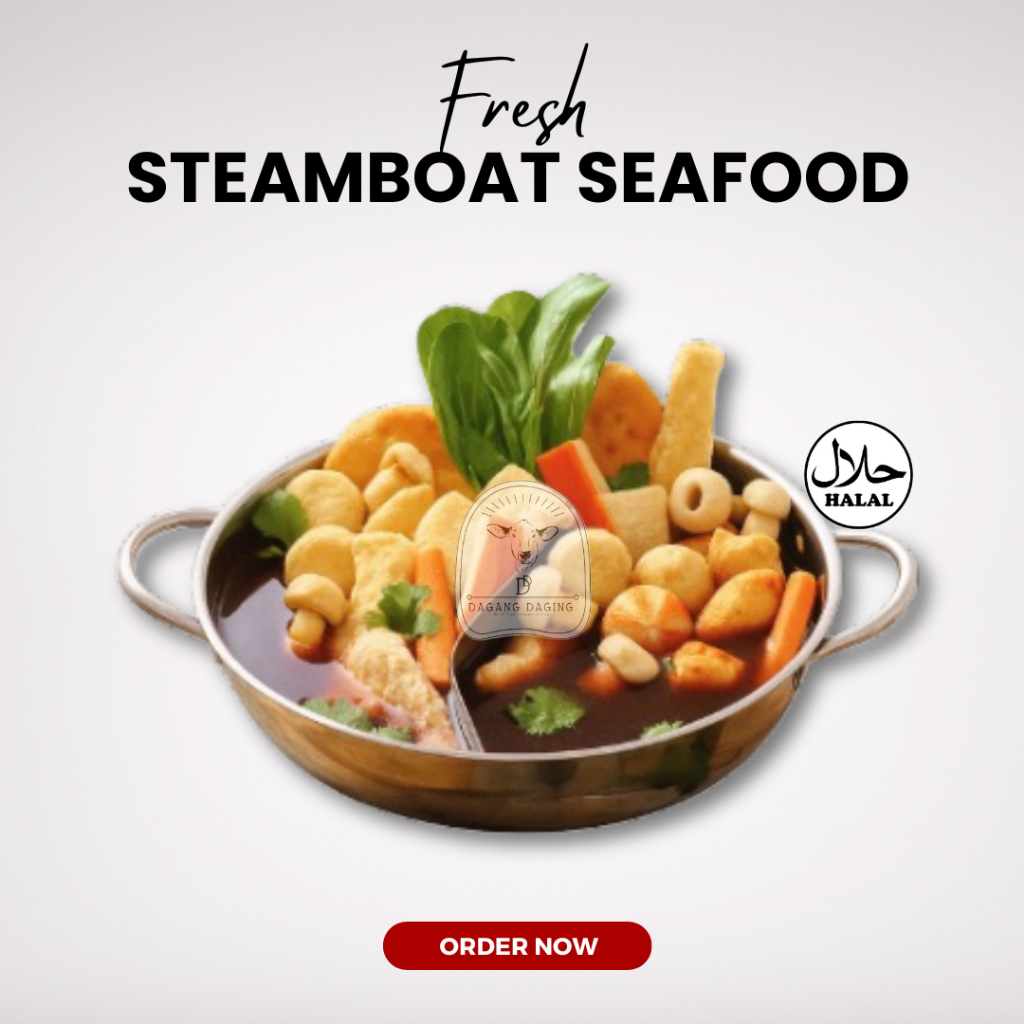 

Steamboat Seafood Mix Suki TomYum Shabu Shabu Hotpot Halal 250gr 500gr
