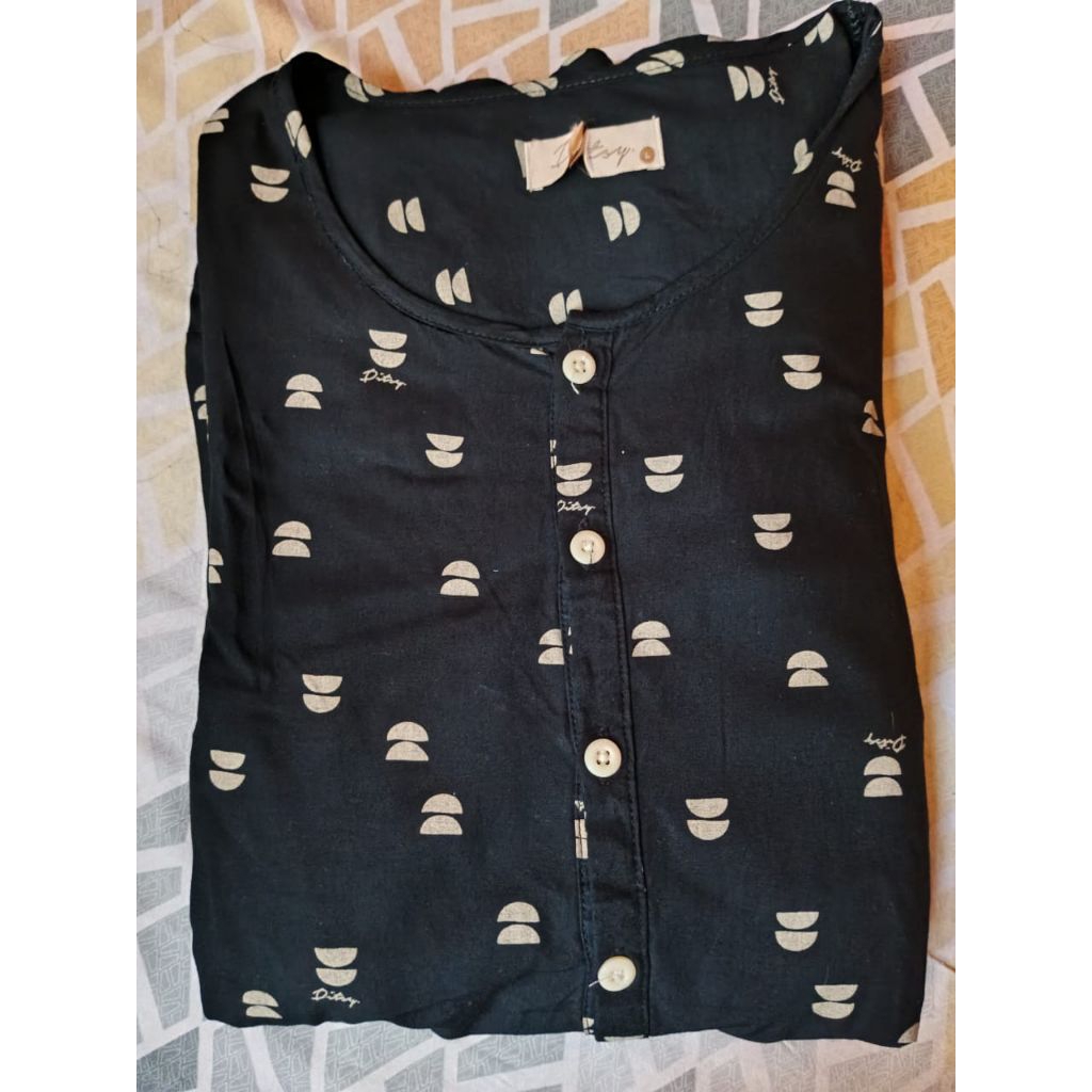 PL Ditsy motif Eveolee black size L