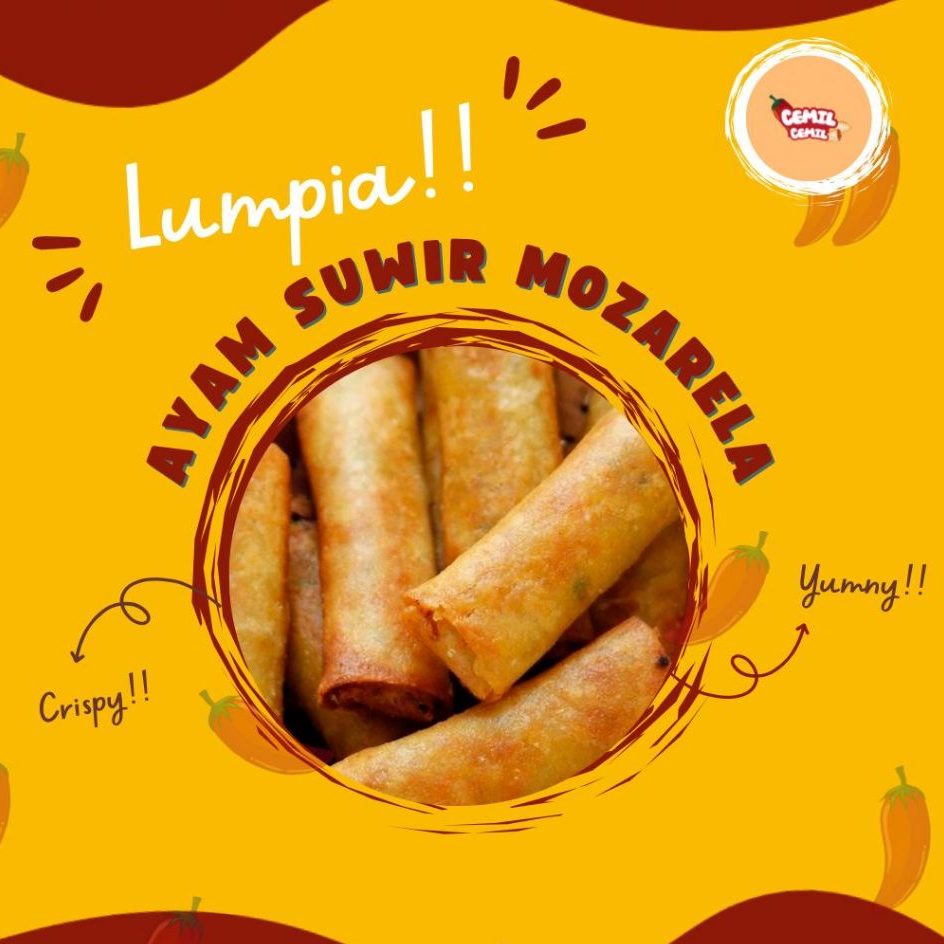 

(LUMPIA) Lumpia Isi Goreng Ayam Suwir Pedas Manis Mozarela Super Crispy Home Made Enak by Dapur Virdi