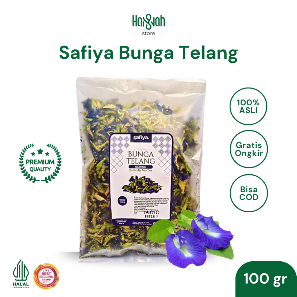 

Bunga Telang Safiya 100 Gram Teh Telang Kering Asli